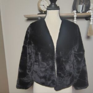 Xtraordinary Plush Black Teddy Jacket Small